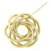 Image 4 : 14k Yellow Gold Polished Tube Interlocking Infinity Knot Large Circle Pin Brooch