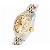 Image 3 : Rolex Ladies Two Tone Champagne Index Pyramid Diamond Bezel Jubilee Band With Ro