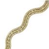 Image 6 : Italian 14k Gold 17.5" Wavy 3 Row Popcorn Link Necklace W/ Safety Clasp Latch