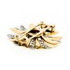 Image 5 : Vintage 14k Two Tone Gold Ruby Cluster & Diamond Layered Daisy Flower Brooch Pin
