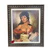 Image 1 : Framed Print On Board Of Woman Signed Torino