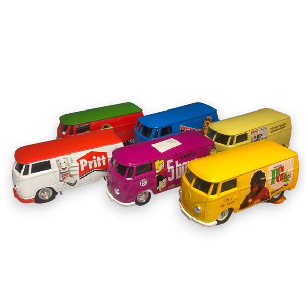6 Diecast Lledo Volkswagen Buses