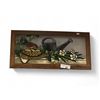 Image 1 : Framed Stain Glass Window Of Garden Scene With Bird