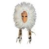 Image 2 : Pottery First Nations Mask With Feathers Signed And Dated