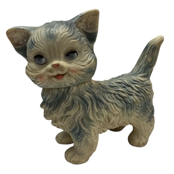 Vintage Edward Mobley Rubber Cat Squeaker Toy With Moving Eyes