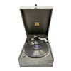 Image 1 : Vintage Portable His Masters Voice Gramophone In Case