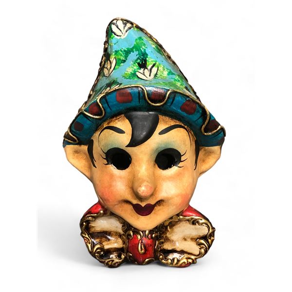 Vintage Handmade Hand Painted Pinocchio Mask
