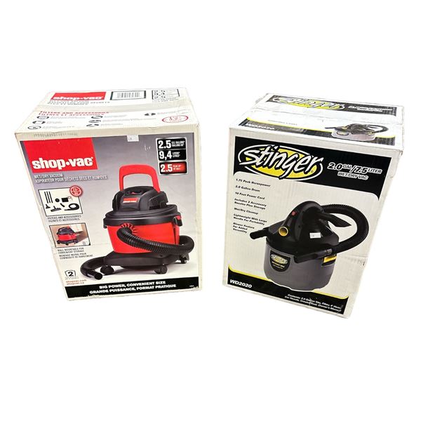 2 Shop Vacs Brand New In Box