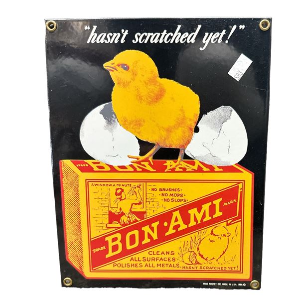 Vintage Ande Rooney Porcelain Bon Ami Sign