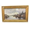 Image 1 : Framed Print Of Fishing Village By J.W. Goyyad