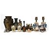 Image 1 : Assorted Vintage Collectibles, Vases, Salt And Peppers, Lamps, Candle Sticks, Turkeys, Etc..