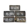 Image 1 : 5 1960 Saskatchewan License Plates