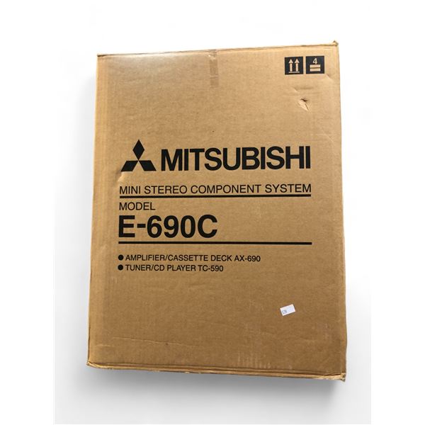 Mitsubishi Mini Stereo Component System Model #E-690C In Original Box