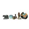 Image 1 : Assorted Collectibles, Pottery Vases, Stone Fish Head, Native Warrior Figure, Etc..
