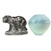 Image 2 : Assorted Collectibles, Pottery Vases, Stone Fish Head, Native Warrior Figure, Etc..