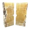 Image 2 : Pair Of Carved White Onyx Aztec Bookends