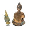 Image 2 : 2 Metal Tibetan Buddha Statues