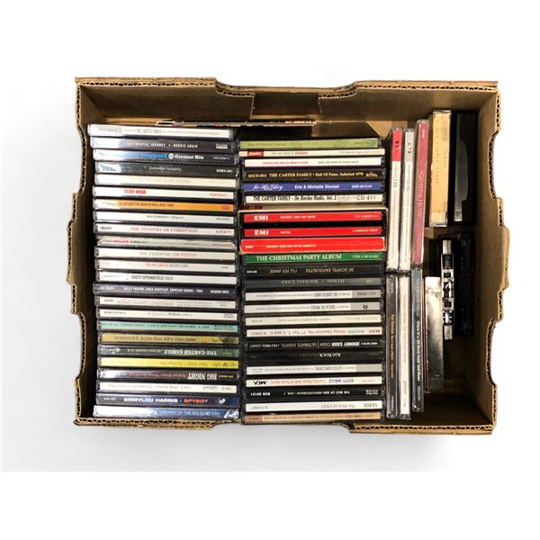 Box Full Of Various CD's, & Cassettes, Big Night, Kitty Wells, Etc.…