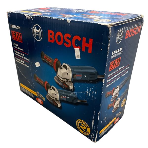Bosch 2 Pack 4.5 Inch Grinders In Original Box