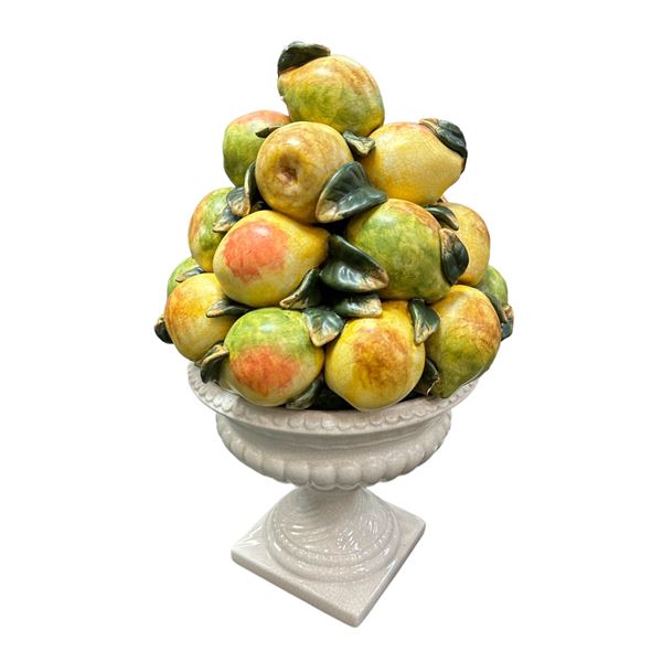 Porcelain Majolica Style Pear Table Decoration