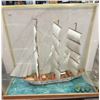 Image 3 : Custom Made Ship Diorama In Glass Case