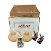 Image 1 : Box Full Of Assorted Collectible Glassware, Pitcher, Elk Book Ends, Lamp Shades, Etc.…