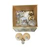Image 2 : Box Full Of Assorted Collectible Glassware, Pitcher, Elk Book Ends, Lamp Shades, Etc.…