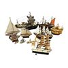 Image 1 : 11 Wooden Model Ships, Sail Boats, Tug Boats, Etc..