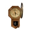 Image 2 : Vintage Wooden Calendar Wall Clock, With Pendulum And Key