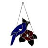 Image 1 : Stained Glass Bird And Flower Hanging Suncatcher