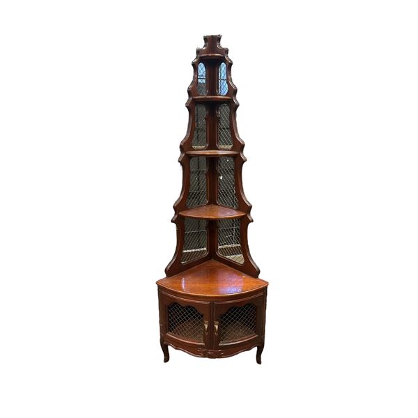 5 Tier Wooden Corner Cabinet
