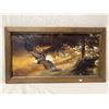 Image 1 : Framed Painting On Board Of Eagle In Forest Signed Geisness