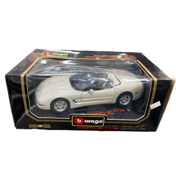 1:18 Die Cast Burago Chevrolet Corvette Convertible 1998 In Box