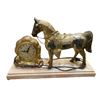 Image 1 : United Clock Company Mantle Clock With Horse On Plastic Base