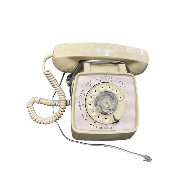 Ivory Colored Rotary Telephone