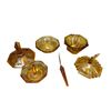 Image 2 : Mid Century Modern Amber Glass Trinket Set