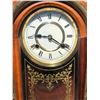 Image 2 : Wooden Brass Mantel Clock With Key And Pendulum, Made In Korea