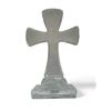 Image 2 : 3 Glass Collectibles, 2 Crosses And Church