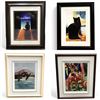 Image 1 : 4 Assorted Framed Pictures, Dolphins, Flowers And Cats