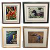 Image 1 : 4 Assorted Framed Pictures, Duck, Parrot, Flowers, And Bird