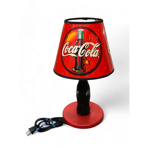 Light Up Coca Cola Bottle Lamp With Coca Cola Shade