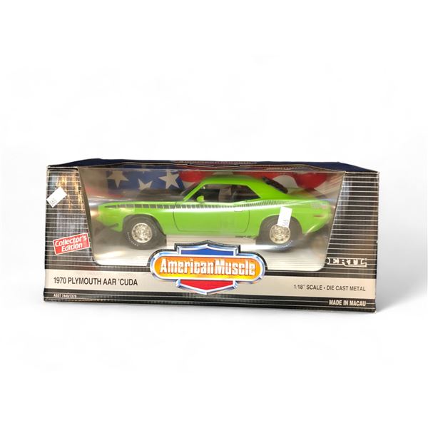 1:18 Die Cast Ertl American Muscle 1970 Plymouth Aarcuda In Box