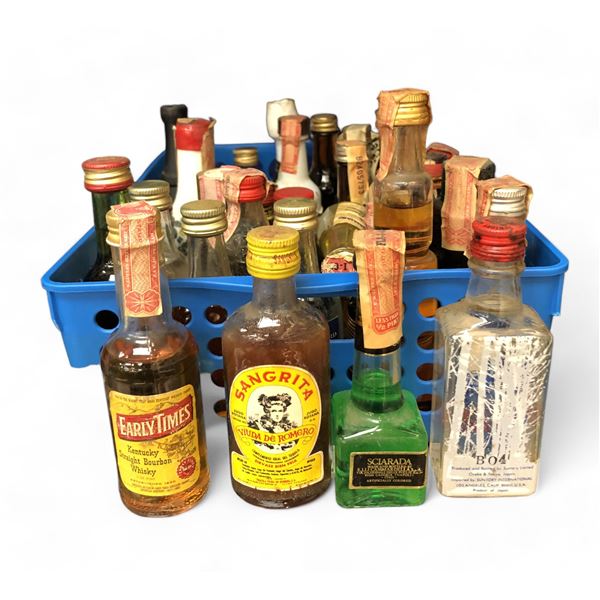 Large Assortment Of Full Miniature Liquor Bottles