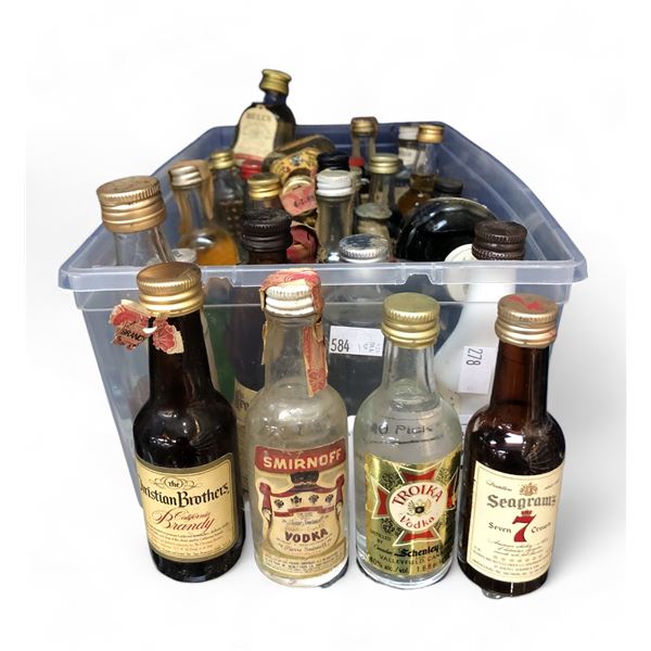 Large Assortment Of Full Miniature Liquor Bottles