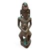Image 1 : Carved Wood African Statue Of Man Holding Lizard