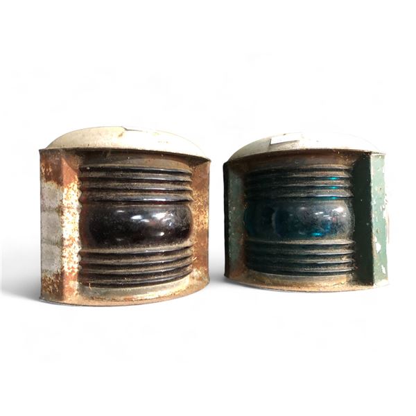 Pair Of Early Perko Nautical Lanterns