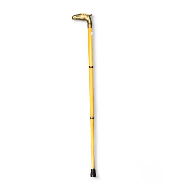 3 Piece Cane With Brass Bird Head Top
