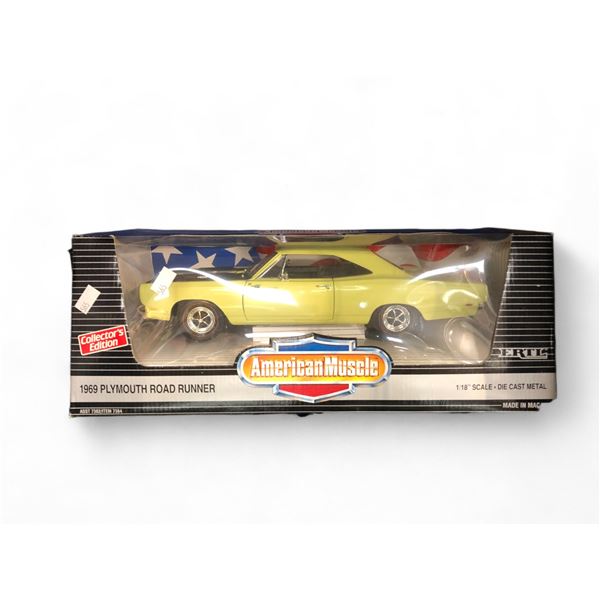 1:18 Die Cast Ertl Collectors Edition American Muscle 1969 Plymouth Road Runner In Box