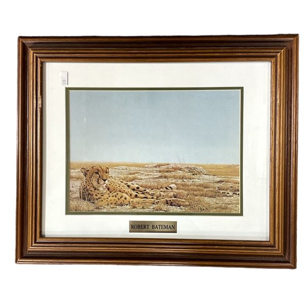 Framed Robert Bateman Print Of Cheetah