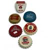 Image 1 : 5 Vintage Bottle Cap Fridge Magnets And Kellogg's Important Fridge Magnet, Molson, Miller, Pizza Hut